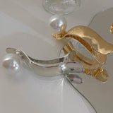 Pearl Metallic Hair Accessories Jewelry Gold/Silver Hairpin