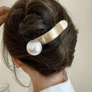 Pearl Metallic Hair Accessories Jewelry Gold/Silver Hairpin