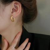 Matte Hoop Earrings for Party Girls Gift
