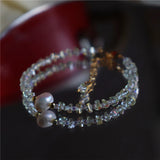 Women's Streetwear Crystal Bead Charm Bracelet