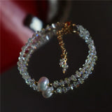 Women's Streetwear Crystal Bead Charm Bracelet