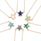 Faux Dancing Star Resin Druzy Necklaces for Women Pendants