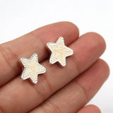 Faux Dancing Star Resin Druzy Necklaces for Women Pendants