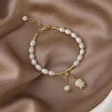 South Korea Baroque Freshwater Pearl Bracelet Rose Bracelet Women Jewelry
