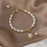 South Korea Baroque Freshwater Pearl Bracelet Rose Bracelet Women Jewelry