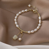 South Korea Baroque Freshwater Pearl Bracelet Rose Bracelet Women Jewelry