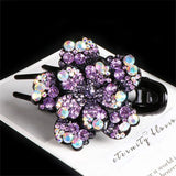Vintage Crystal Flowers Hair Barrettes Hair Clips