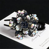 Vintage Crystal Flowers Hair Barrettes Hair Clips