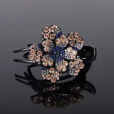 Vintage Crystal Flowers Hair Barrettes Hair Clips