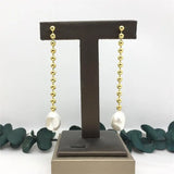 Spanish Bear Double Sided Pearl Stud Earrings Girls Gift