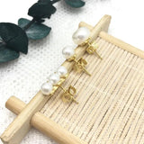 Spanish Bear Double Sided Pearl Stud Earrings Girls Gift