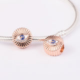 925 Silver All-seeing Eye Charm Crystal Beads for Bracelet
