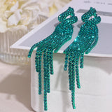 Sparkling Long Tassel Dangle Earrings for Women Wedding Jewelry