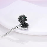 Green Stone Four Clovers Bracelet, 925 Sterling Silver Jewelry