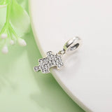 Sparkle Puzzle Piece Charm 925 Silver Beads for Bracelet DIY Jewelry