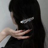 Spider Hairpin Hair Clip Rhinestones Opal Stone Tassel Metal Punk Headwear