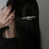 Spider Hairpin Hair Clip Rhinestones Opal Stone Tassel Metal Punk Headwear