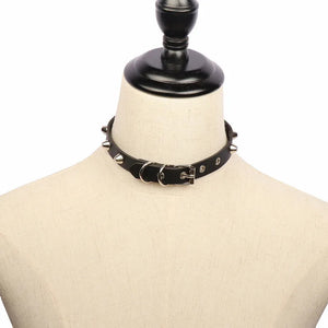 Spike Choker Punk Collar Studded Rivets Chocker Necklace