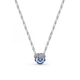 Enamel Pansy Wreath Necklace - High Jewelry Necklaces
