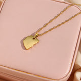 Stainless Steel Girl With Precious Gift Pendant Necklace