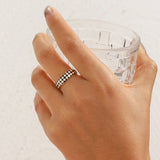 Small Enamel Checker Ring Y2K Jewelry Ring