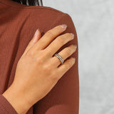 Small Enamel Checker Ring Y2K Jewelry Ring