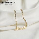 Stainless Steel Paper Clip Necklace for Women