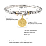 Stainless Steel Pattern Hang Tag Metal bracelet for women Non Rust Jewelry