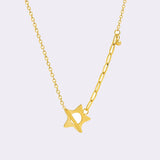 Stainless Steel Waterproof Star OT Buckle Necklace for Women Girl