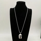 Men's Stainless Steel Hip Hop Welder Mask Pendant Necklace