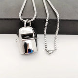 Men's Stainless Steel Hip Hop Welder Mask Pendant Necklace