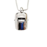 Men's Stainless Steel Hip Hop Welder Mask Pendant Necklace