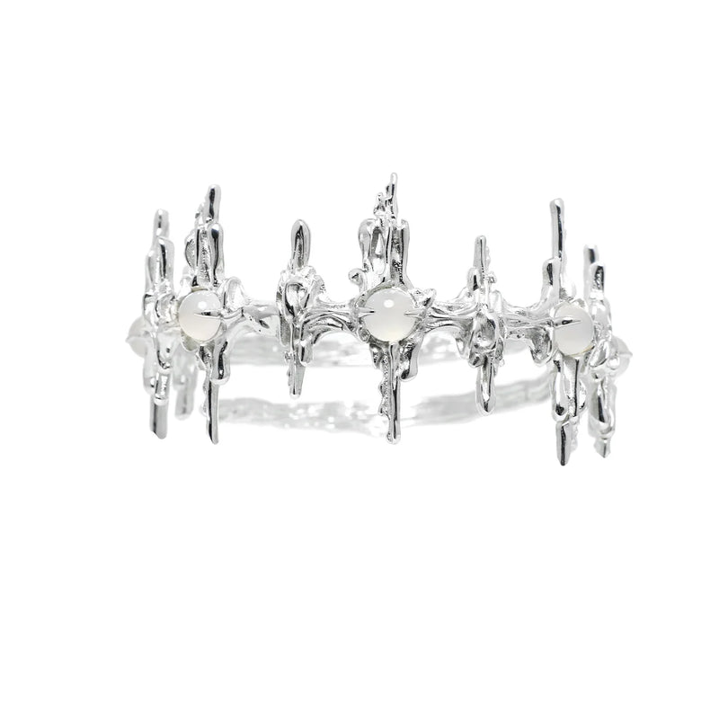 Moonstone Silver Metal Bracelet for Women
