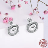 925 Silver Cherry Blossom Stud Earrings Wedding Gift