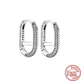Sterling Silver 925 Earring Pav? Circle Heart Butterfly Zircon DIY Jewelry