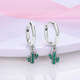 925 Silver Zircon Heart Stud Earrings Asymmetric Design