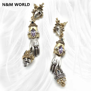 Skull Pendant Ghost Hand Earrings for Party Wedding