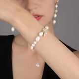 Fish Tail Pearl Bracelet Women's Crystal Animal Jewelry Birthday Gift