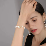 Fish Tail Pearl Bracelet Women's Crystal Animal Jewelry Birthday Gift