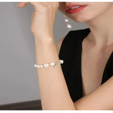 Fish Tail Pearl Bracelet Women's Crystal Animal Jewelry Birthday Gift