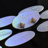 Elegant Laser Silver Specialty Paper Earrings Display Cards 50pcs/lot
