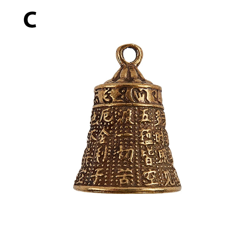 Mini Copper Brass Bell Keychain