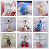 925 Silver Octopus & Sea Turtle Pendant Charm for Bracelet