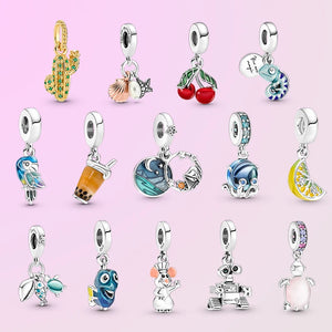 925 Silver Octopus & Sea Turtle Pendant Charm for Bracelet