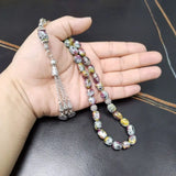 Natural Colored Sesame Stone Muslim Rosary 33 Misbaha Arabic Bracelet