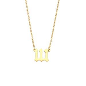 Ancient Lucky Angel Number Necklace For Women Stainless Steel