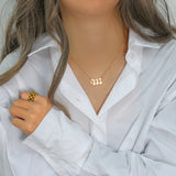 Ancient Lucky Angel Number Necklace For Women Stainless Steel