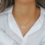 Ancient Lucky Angel Number Necklace For Women Stainless Steel