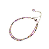 Colorful Tourmaline Crystal Beaded Bracelet Women Jewelry