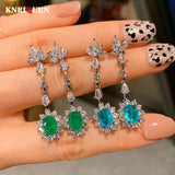 Paraiba Tourmaline Emerald Ruby Earrings for Women